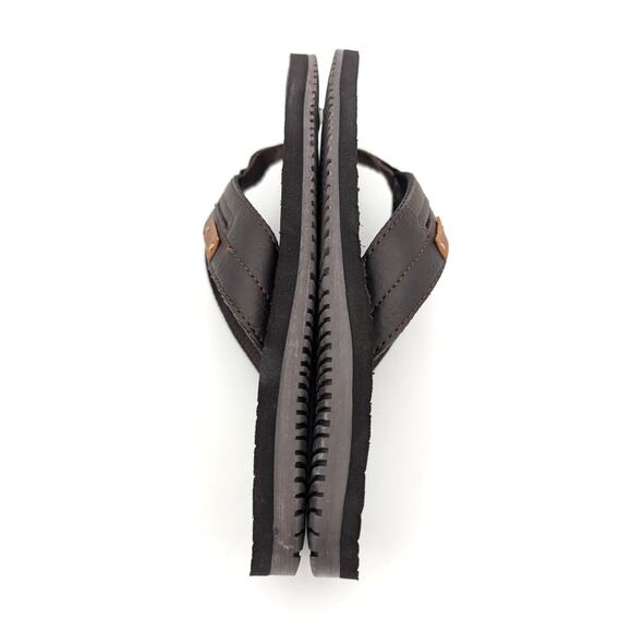 Flojos Waverunner Men's Sporty Flip Flop Sandal Textured Brown Size US7 EU41 - Picture 6 of 10